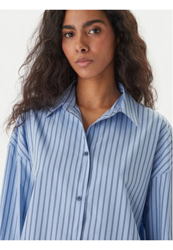 BOSS Koszula C_Bostatta 50559241 Niebieski Oversize. Kolor: niebieski. Materiał: bawełna