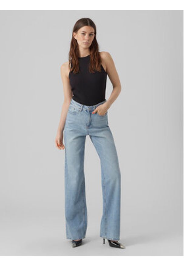 Vero Moda Jeansy Tessa 10283858 Niebieski Wide Leg. Kolor: niebieski