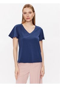 Weekend Max Mara T-Shirt Multie 2359410731 Granatowy Regular Fit. Kolor: niebieski. Materiał: bawełna