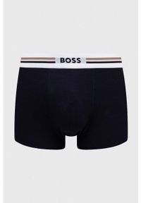 BOSS bokserki 3-pack męskie kolor granatowy. Kolor: niebieski. Materiał: materiał, wiskoza #2