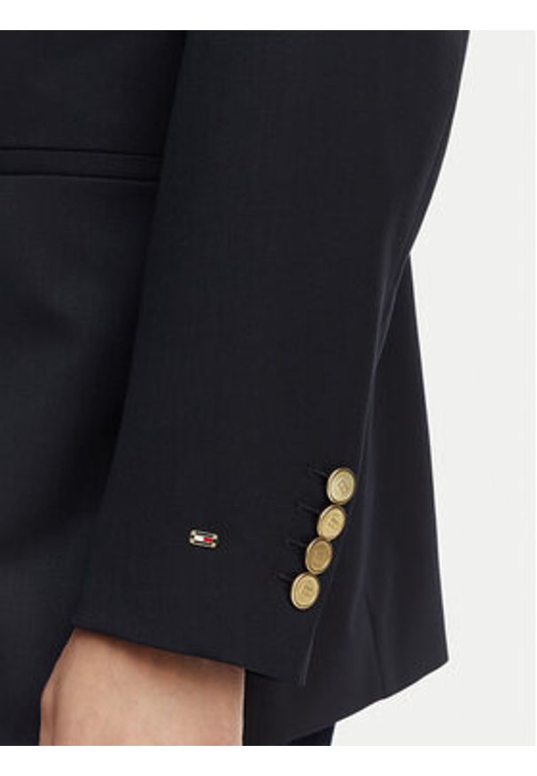 TOMMY HILFIGER - Tommy Hilfiger Marynarka WW0WW50784 Granatowy Relaxed Fit. Kolor: niebieski. Materiał: syntetyk