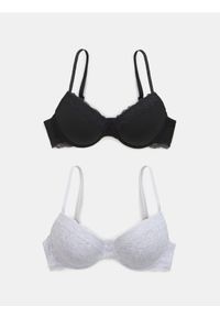 Sinsay - Bawełniane biustonosze push-up 2 pack - wielobarwny. Materiał: bawełna. Rodzaj stanika: push-up #1
