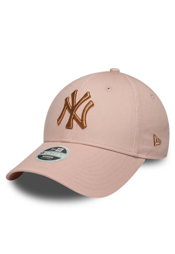New Era Czapka z daszkiem New York Yankees Metallic 9FORTY 60667375 Różowy. Kolor: różowy. Materiał: materiał, bawełna