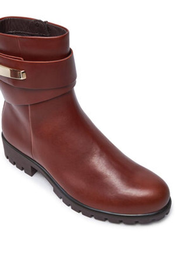 ecco - ECCO Botki Modtray W 49019301053 Brązowy. Kolor: brązowy. Materiał: skóra