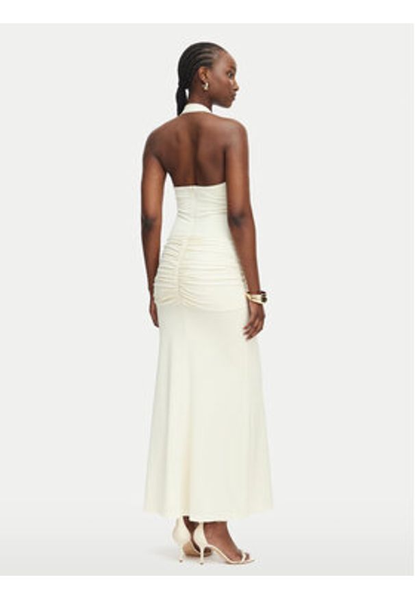 BARDOT - Bardot Sukienka wieczorowa Emilia 60386DB Kremowy Slim Fit. Kolor: kremowy. Materiał: syntetyk. Styl: wizytowy