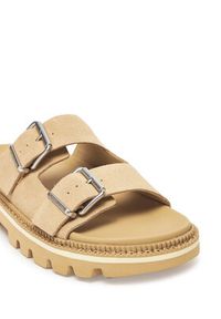 Tommy Jeans Klapki Tjw Double Strap Sandal Suede EN0EN02797 Brązowy. Kolor: brązowy. Materiał: skóra, zamsz