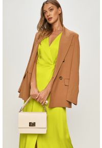 TwinSet - Twinset - Sukienka. Kolor: żółty, zielony, wielokolorowy. Materiał: tkanina, poliester, wiskoza. Długość rękawa: krótki rękaw. Wzór: gładki. Typ sukienki: rozkloszowane. Styl: klasyczny. Długość: maxi #4