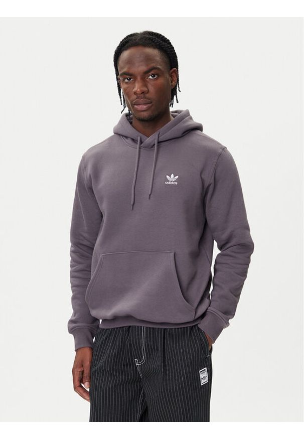 Adidas - adidas Bluza Trefoil Essentials JW1063 Szary Regular Fit. Kolor: szary. Materiał: syntetyk, bawełna
