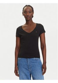 Tommy Jeans Komplet 2 t-shirtów DW0DW21367 Czarny Slim Fit. Kolor: czarny. Materiał: bawełna
