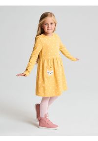 Sinsay - Sukienka z elementami 3D - żółty. Kolor: żółty #1