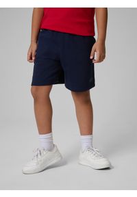 4f - 4F Spodenki dresowe chłopięce - granatowe 164 (13-14 lat). Okazja: na spacer. Kolor: niebieski. Materiał: dresówka. Sezon: lato #2