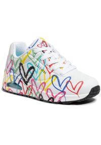 skechers - Sneakersy Skechers Spread The Love 155507/WMLT White/Multi. Kolor: biały. Materiał: skóra
