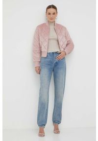 Guess top damski kolor beżowy. Kolor: beżowy. Materiał: materiał. Długość rękawa: na ramiączkach #2