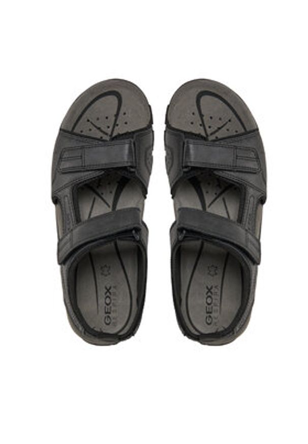 Geox Sandały Uomo Sandal Strada U4524B 000ME C9999 Czarny. Kolor: czarny. Materiał: skóra