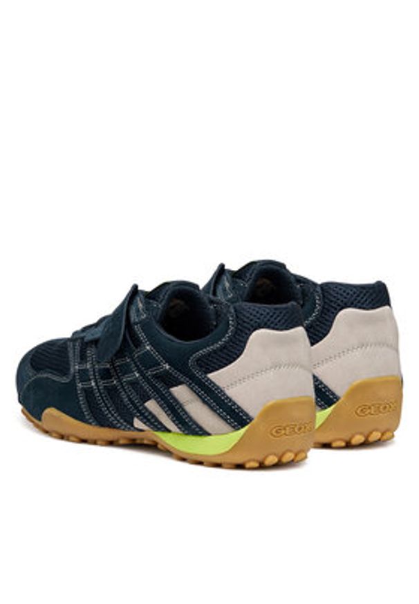 Geox Sneakersy U Snake Original U55MNA 02214 C4002 Granatowy. Kolor: niebieski. Materiał: skóra, zamsz