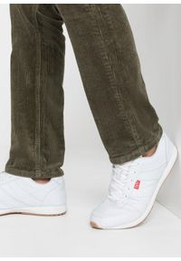 bonprix - Spodnie sztruksowe ze stretchem w wygodnym fasonie Slim Ft. Kolor: zielony. Materiał: sztruks #3