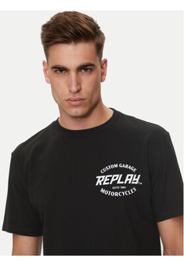 Replay T-Shirt M6874 .000.2660 Czarny Regular Fit. Kolor: czarny. Materiał: bawełna