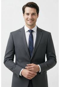 Krawat Męski - Angelo di Monti - Ciemnoniebieski, Motyw Kwiatowy. Kolor: niebieski. Materiał: tkanina. Wzór: kwiaty. Styl: elegancki, wizytowy #4