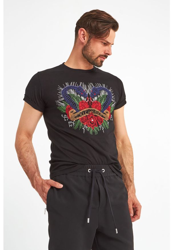 T-shirt John Richmond z krótkim rękawem, krótki, w kolorowe wzory