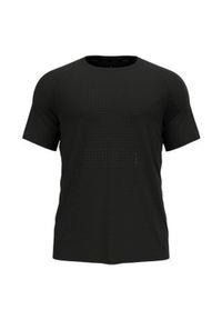 Koszulka męska Odlo ESSENTIAL PRINT T-shirt crew neck s/s. Kolor: czarny. Wzór: nadruk. Sport: fitness