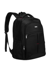 Plecak biznesowy Peterson PTN 23024 czarny. Kolor: czarny. Materiał: materiał. Styl: biznesowy