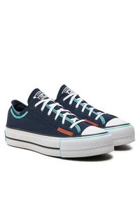 Converse Trampki Chuck Taylor All Star Lift Platform Color Pop Ox A07597C Czarny. Kolor: czarny. Materiał: materiał. Obcas: na platformie #4
