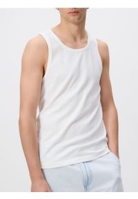 Reserved - Strukturalny tank top - wielobarwny. Materiał: bawełna, dzianina #1