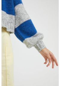 only - Only sweter damski. Kolor: niebieski. Materiał: poliester, dzianina #4