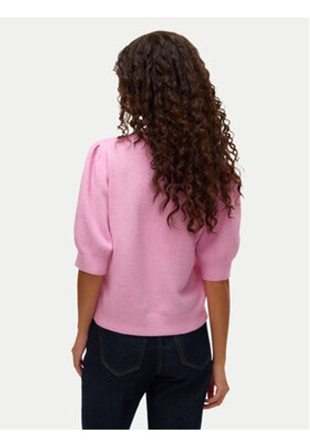 Vero Moda Sweter Doffy 10278313 Różowy Regular Fit. Kolor: różowy. Materiał: syntetyk