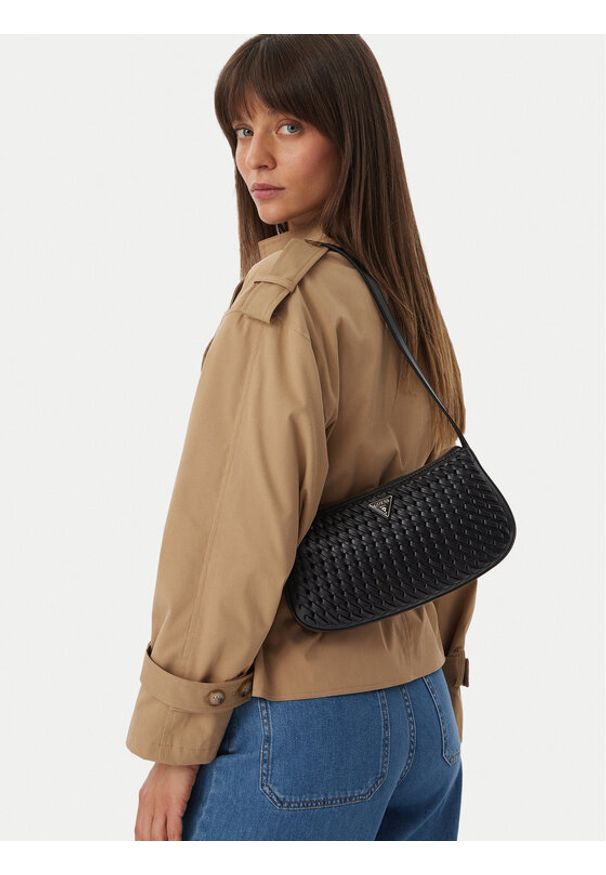 Guess Torebka Kora HWWG97 48170 Czarny. Kolor: czarny. Materiał: skórzane