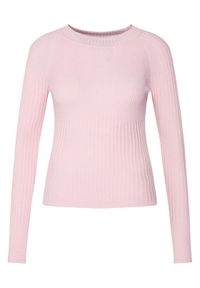 Patrizia Pepe Sweter 2K0337/K7S0-M555 Różowy Regular Fit. Kolor: różowy. Materiał: syntetyk