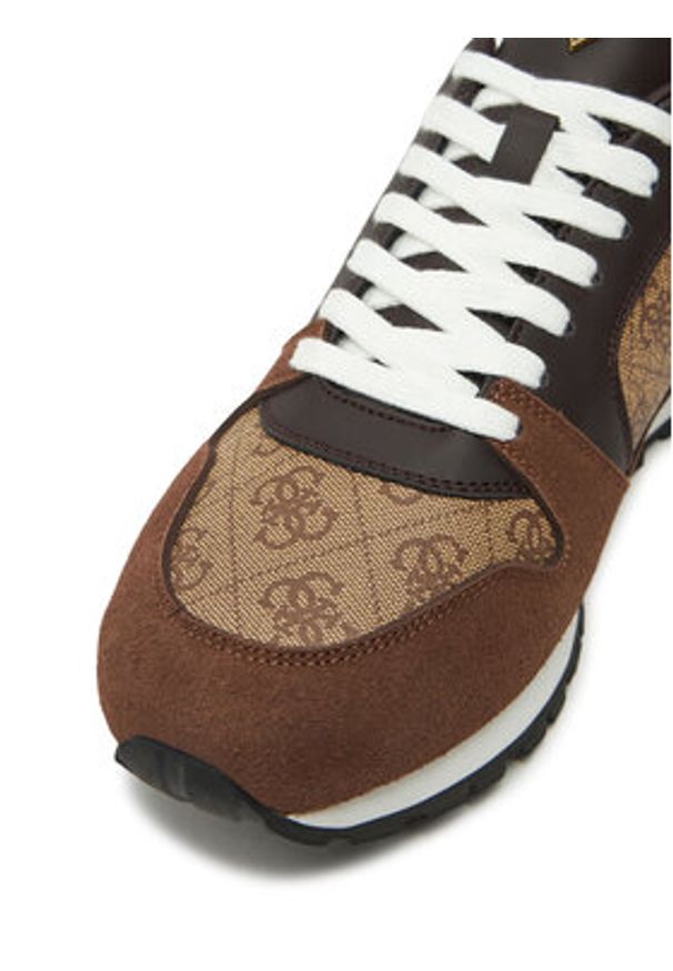 Guess Sneakersy FMPARO ELL12 Brązowy. Kolor: brązowy. Materiał: skóra