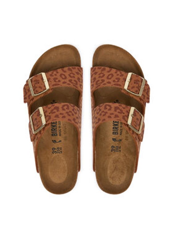 Birkenstock Klapki Arizona 1031926 Brązowy. Kolor: brązowy. Materiał: skóra