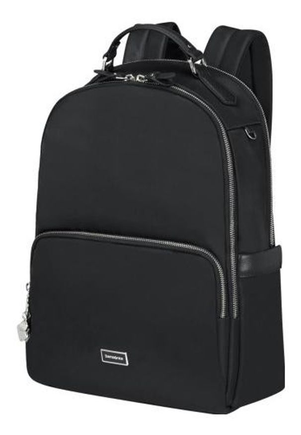 Samsonite Karissa Biz 2.0 14.1'' czarny. Kolor: czarny. Wzór: paski. Styl: elegancki