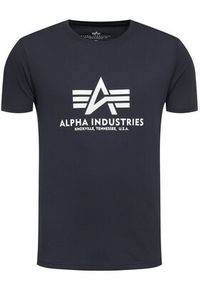 Alpha Industries T-Shirt Basic 100501 Granatowy Regular Fit. Kolor: niebieski. Materiał: bawełna #4