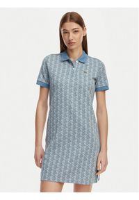 Lacoste Sukienka codzienna EF2655 Niebieski jasny Slim Fit. Okazja: na co dzień. Kolor: niebieski. Materiał: bawełna. Typ sukienki: proste. Styl: casual #1