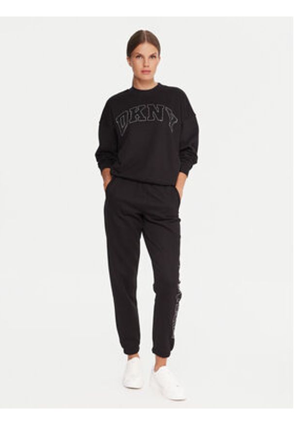 DKNY Sport Bluza DP5T1462 Czarny Regular Fit. Kolor: czarny. Materiał: bawełna, syntetyk. Styl: sportowy