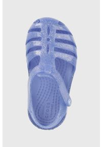 Crocs sandały dziecięce CROCS ISABELLA SANDAL kolor fioletowy. Zapięcie: rzepy. Kolor: fioletowy. Materiał: materiał #4