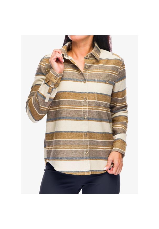 ROYAL ROBBINS - Koszula turystyczna damska Royal Robbins Clouds Rest Hemp LS. Okazja: na co dzień. Kolor: brązowy. Styl: casual