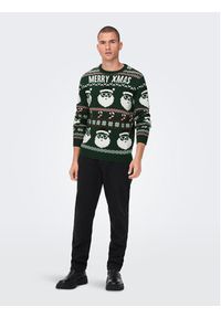 Only & Sons Sweter Xmas Santa 22023994 Zielony Regular Fit. Kolor: zielony. Materiał: syntetyk #3