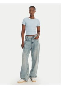 Guess Jeans T-Shirt W6GPA9 KF641 Błękitny Slim Fit. Kolor: niebieski. Materiał: bawełna #2