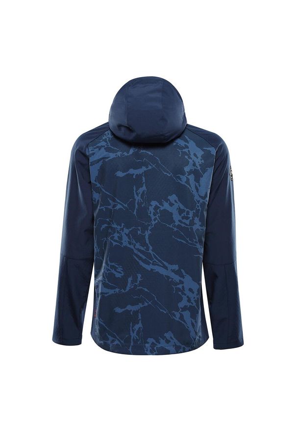 ALPINE PRO - Kurtka męska trekkingowa softshell Alpine Pro Hoor. Kolor: niebieski. Materiał: softshell. Sport: turystyka piesza