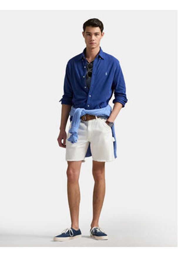 Polo Ralph Lauren Koszula 710654408140 Granatowy Regular Fit. Typ kołnierza: polo. Kolor: niebieski. Materiał: bawełna