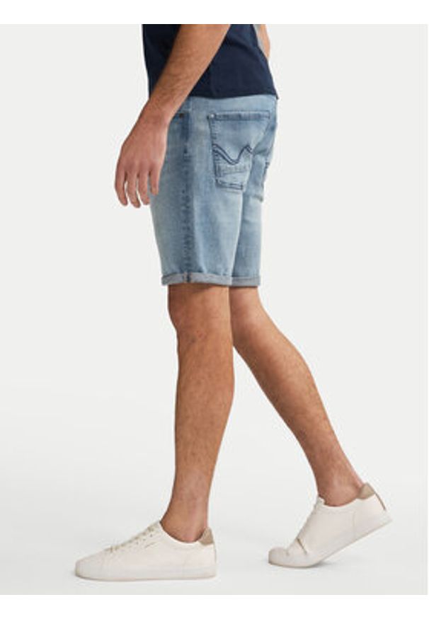 Petrol Industries Szorty jeansowe M-1050-SHO002 Niebieski Regular Fit. Kolor: niebieski. Materiał: bawełna