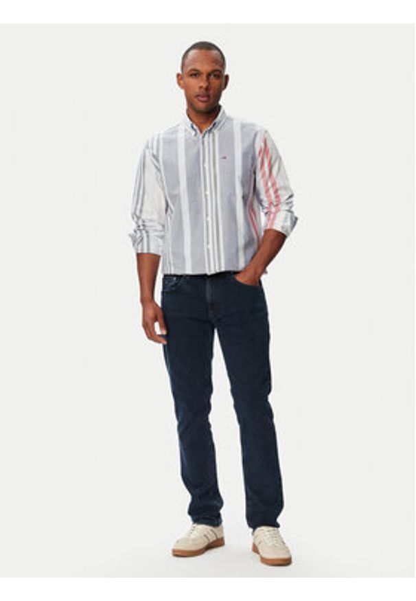 Tommy Jeans Koszula Oxford DM0DM23246 Kolorowy Relaxed Fit. Materiał: bawełna. Wzór: kolorowy