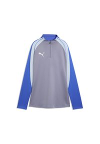 Puma - Damska bluza piłkarska z zamkiem 1/4 individualBLAZE PUMA. Kolor: szary, niebieski, wielokolorowy, biały. Wzór: kolorowy. Sport: piłka nożna #1