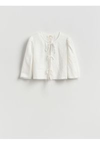 Reserved - Lniana bluzka - biały. Kolor: biały. Materiał: len