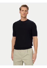 BOSS Sweter H-Nilton 50560468 Granatowy Regular Fit. Kolor: niebieski. Materiał: bawełna #1