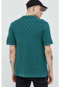 Abercrombie & Fitch sweter męski kolor zielony. Okazja: na co dzień. Kolor: zielony. Materiał: dzianina. Wzór: gładki. Styl: casual #3