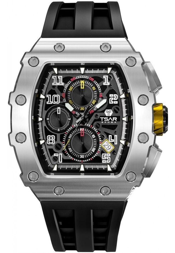 NoName - Zegarek męski Tsar Bomba TB8204Q-13 czarny. Kolor: czarny